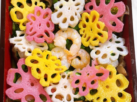 ひな祭りに!花れんこんと菜の花で!花ちらし寿司